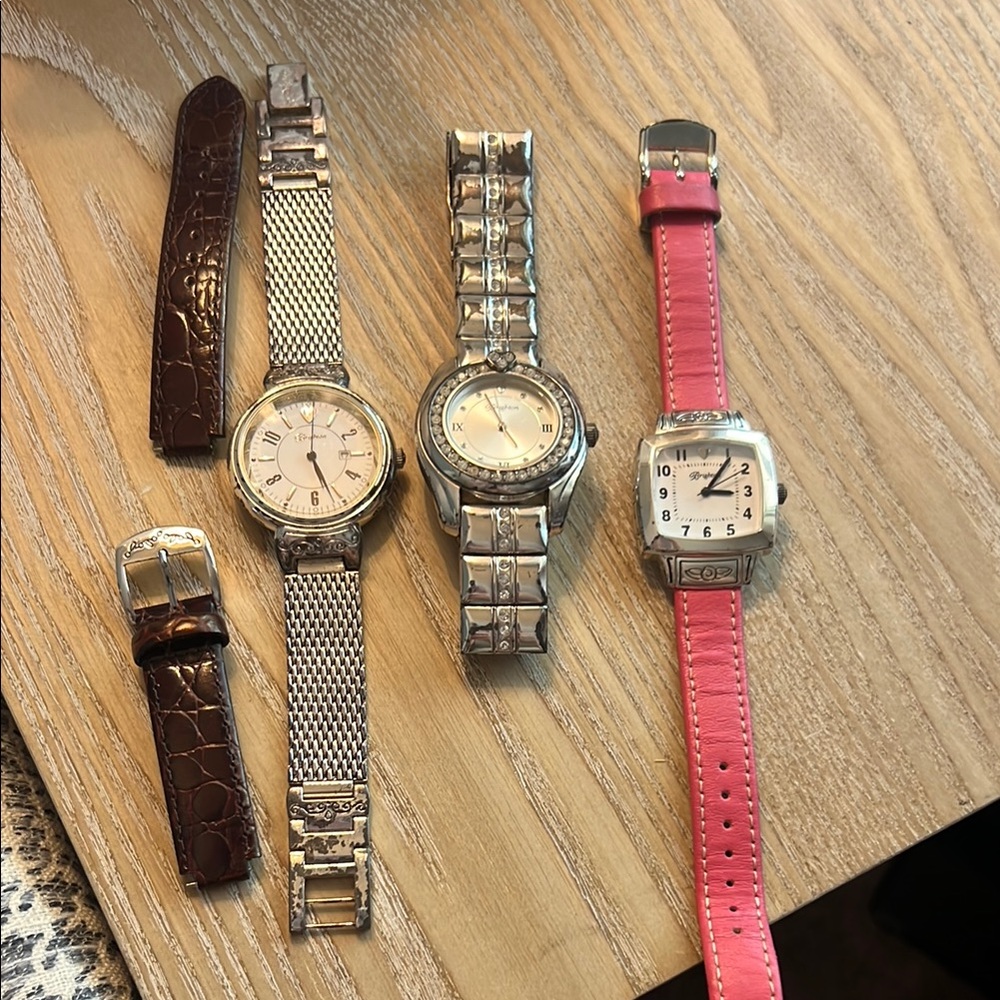 Brighton Silver and Pink Analog Watches